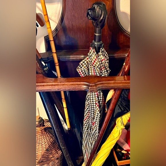 Aramis Profound Hound Umbrella Houndstooth Bloodhound Dog Head Handle. Rare Find - Picture 8 of 8